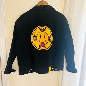 Wesc Unisex trucker festival biker Jean  Jacket Size Large